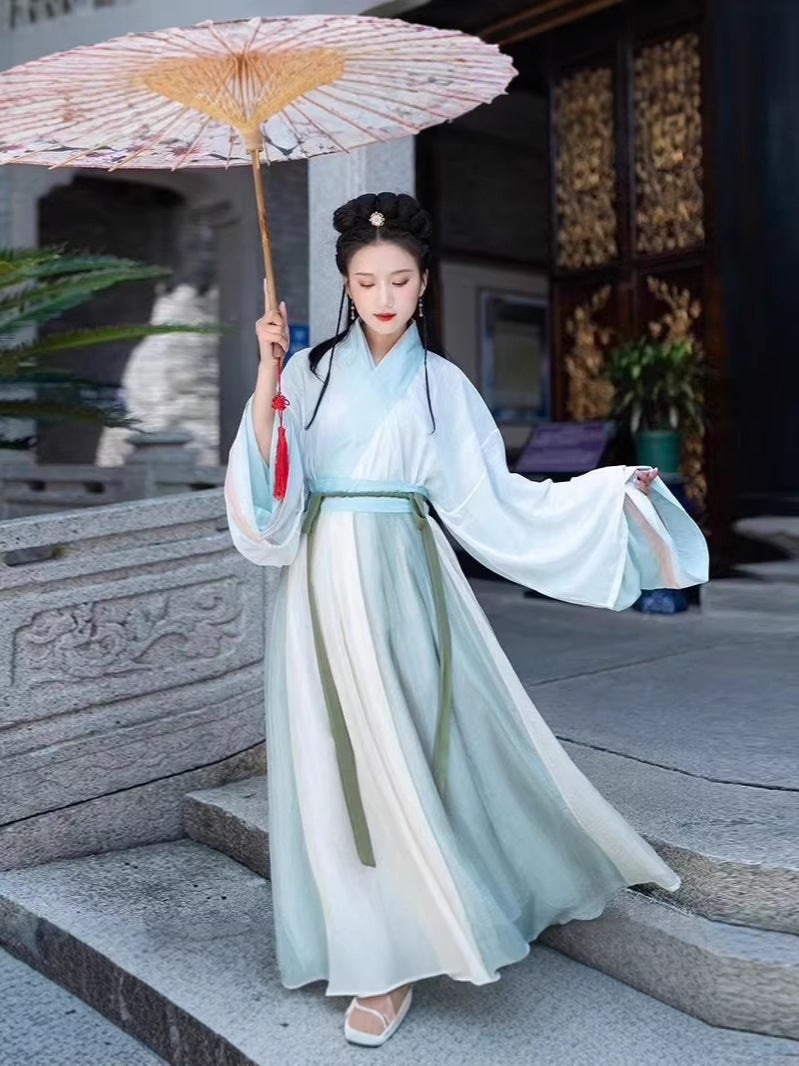 Changan Hometown Wei Jin Style Hanfu Womens ChineseStyle Daily Ancient Costume — side view