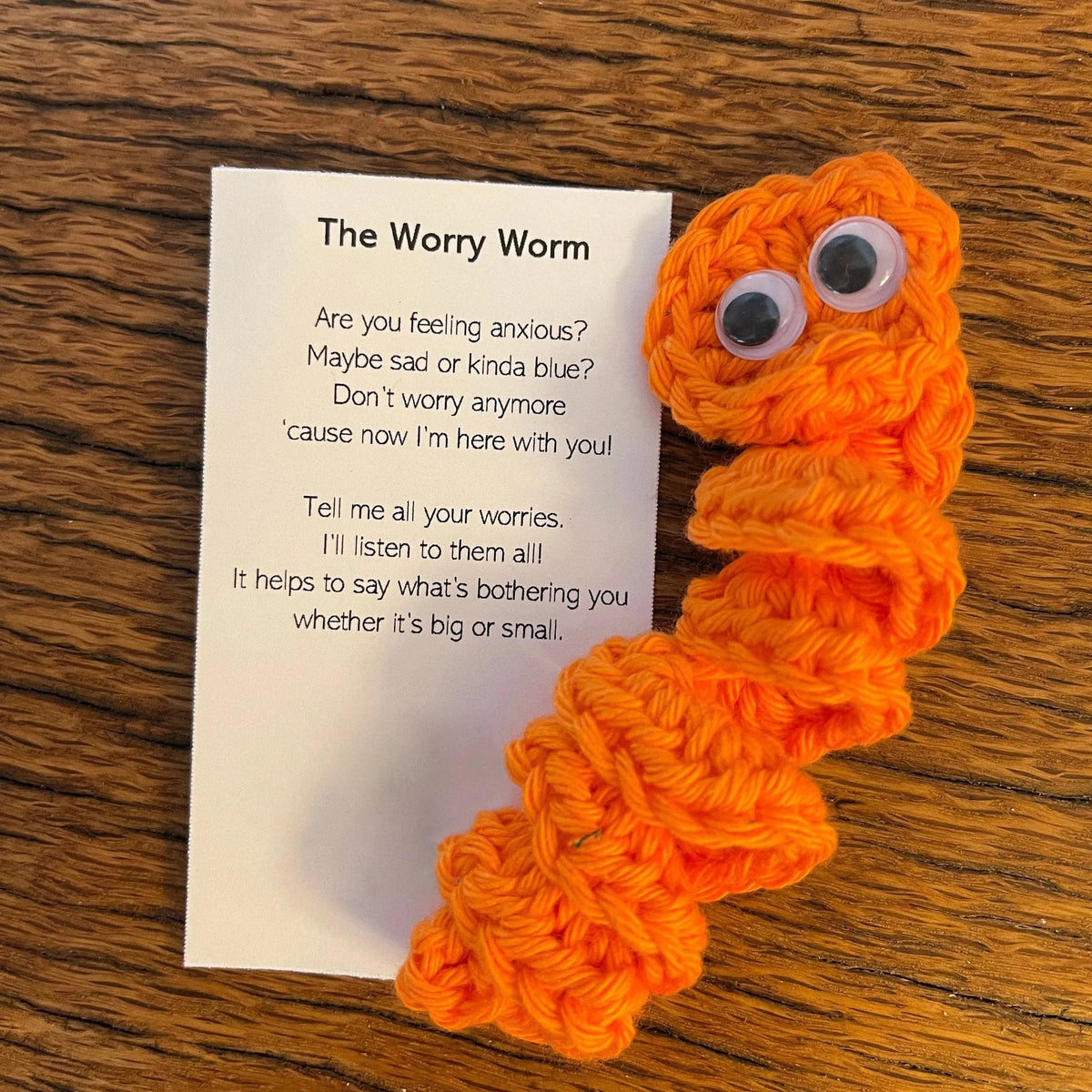 Worried About Worm Knitted Plush Gifts Plush Toy — side view