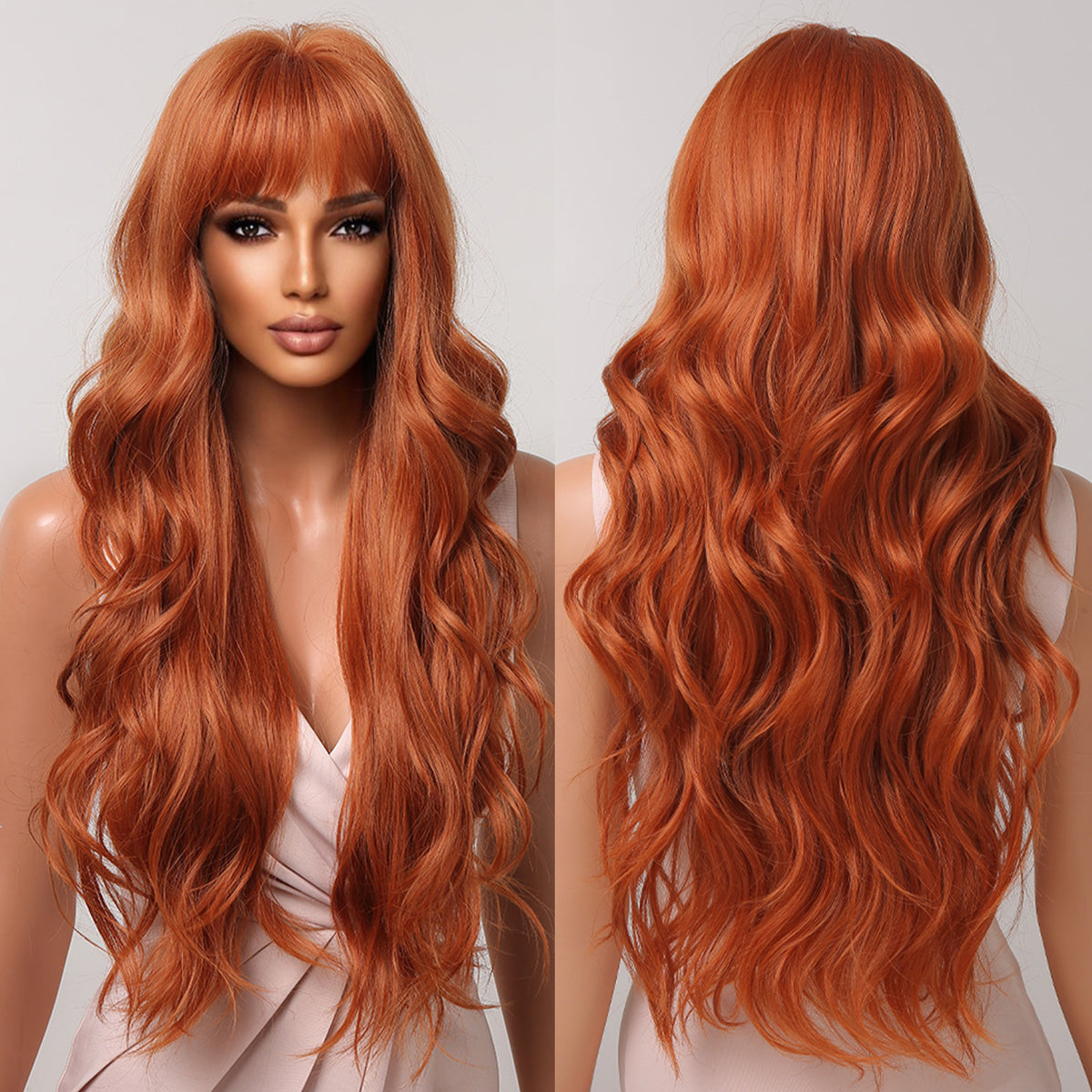 Wine Red Long Curly Wig - Party & Ball Cosplay Hair