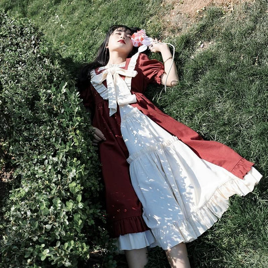 Lolita Skirt Japanese Cute Loli Waist Waist Lolita Dress