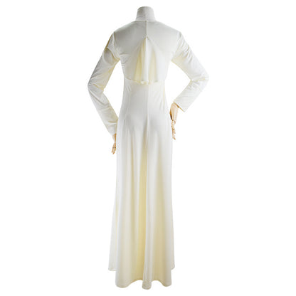 Female White Vampire Dress Halloween Costume — back view