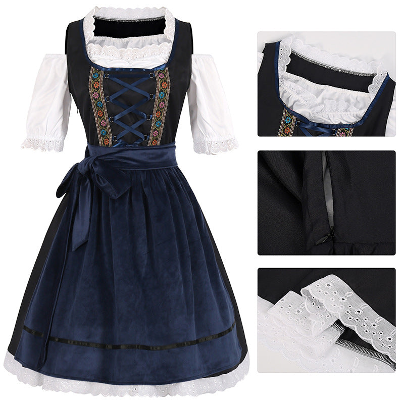 German Halloween Costume Maid Costume — detail