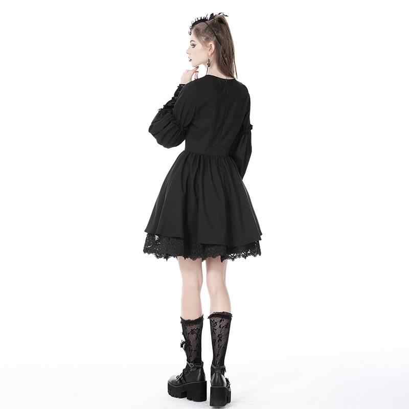 Female Coffin Collar Gothic Doll Dress | Magic Stories