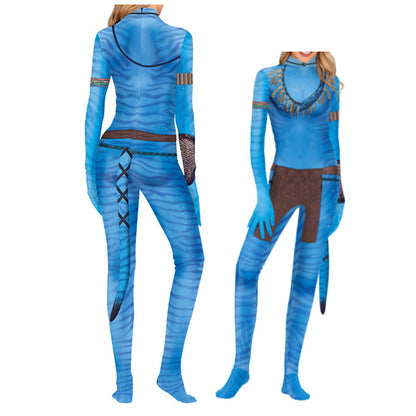 Halloween Anime Cosplay Siamese Slim Fit Clothes — back view