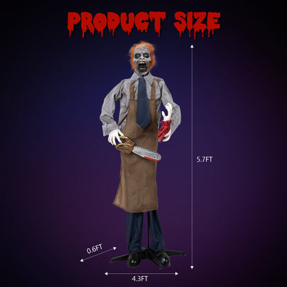 5.7ft Chainsaw Man Halloween Standing | Magic Stories
