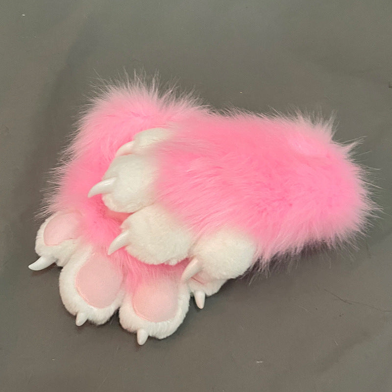 Colorful Beast Paw Gloves Cat's Paw Cute Plush — detail