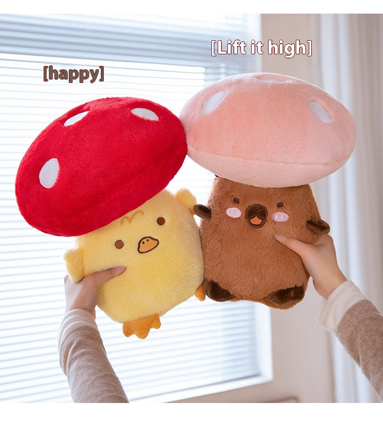 Small Animal Mushroom Series Plush Toy Doll — side view