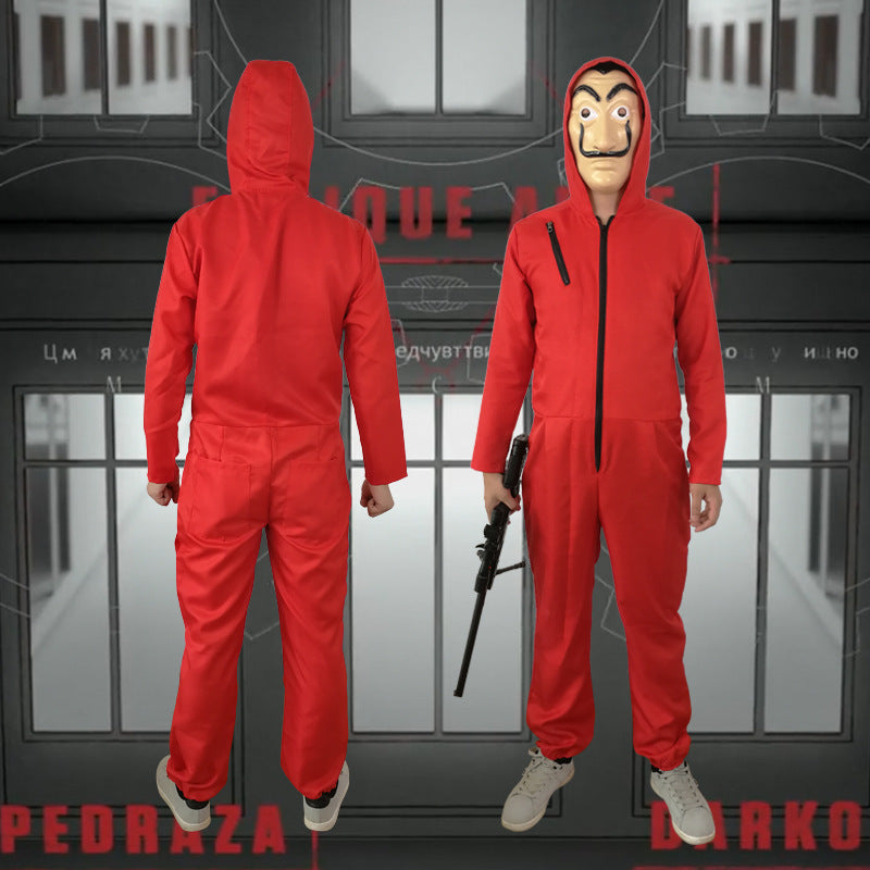 Red One-Piece Cosplay Costume - Halloween
