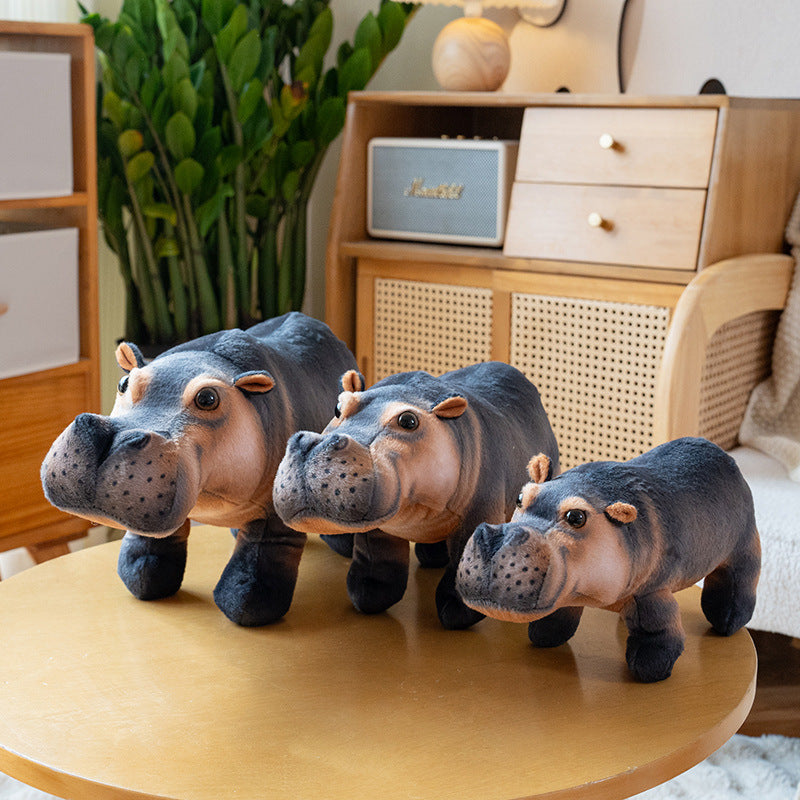 Cute Animal Realistic Hippo Plush Toy Doll | Magic Stories
