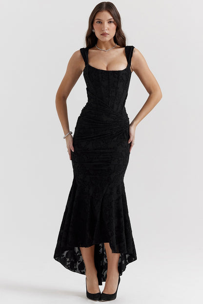 Sleeveless Square Neck Corset Mermaid Maxi | Magic Stories