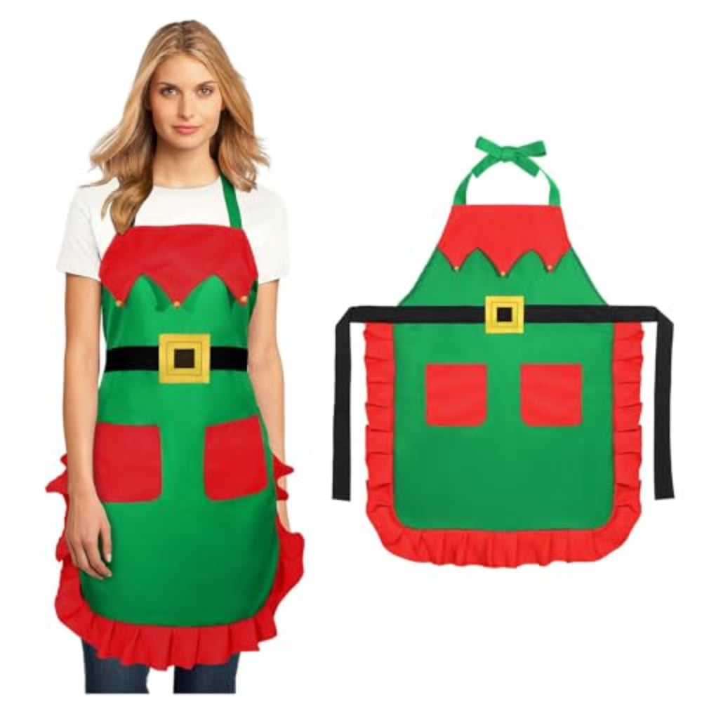 Fairy Apron—3-Piece Set With Fairy Apron, Headband, And Fairy Ears; Light Yellow Small Fairy Ears (Pair); Fantasy Costume