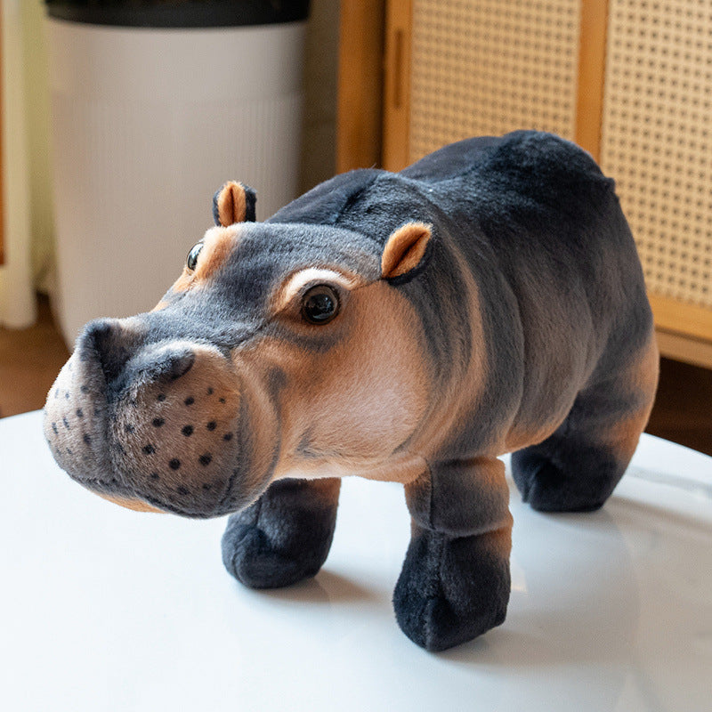 Cute Animal Realistic Hippo Plush Toy Doll | Magic Stories