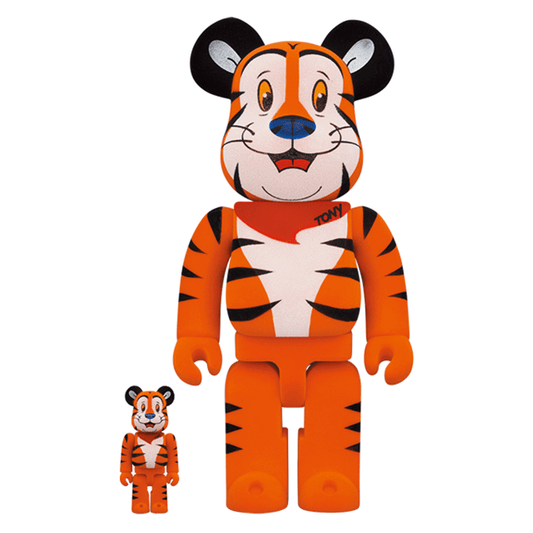 400% + 100% Bearbrick Tony The Tiger Flocky