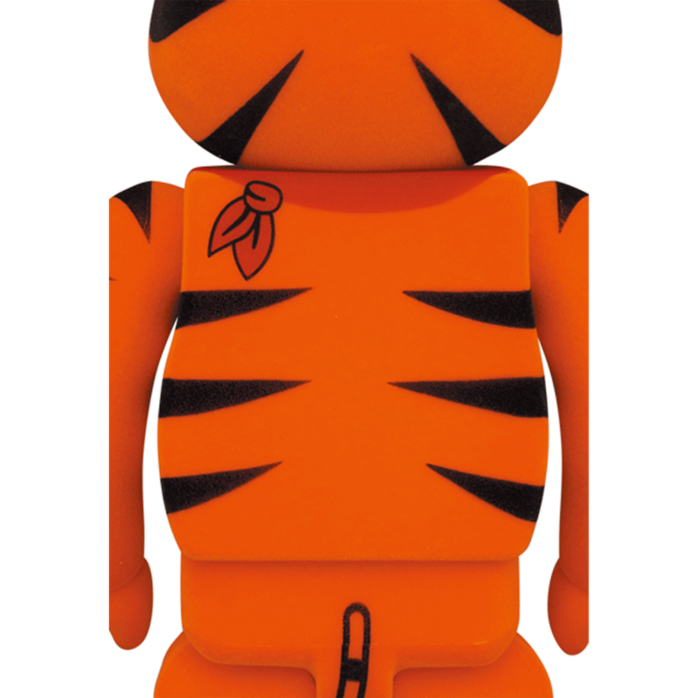 400% + 100% Bearbrick Tony The Tiger Flocky — back view