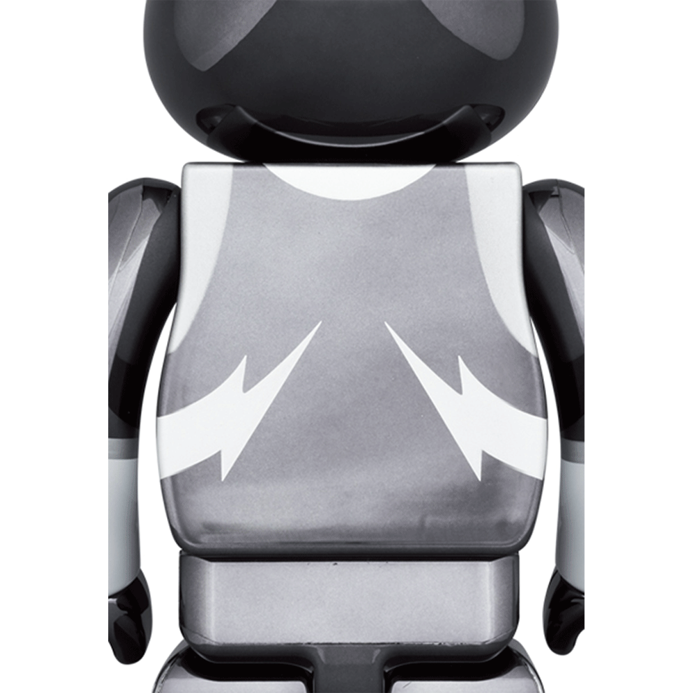 100% & 400% Bearbrick Kiss Space Man Chrome Ver. — back view