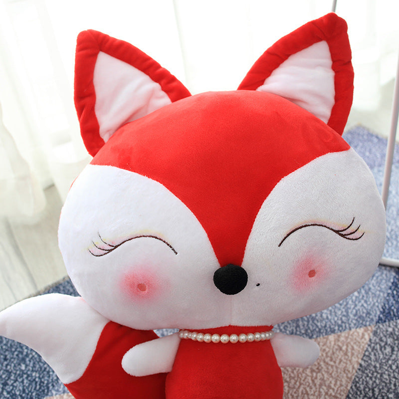 Fox plush doll — side view