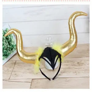 Halloween Accessories Demon Horn Headdress Demon Witch Costume Props — side view