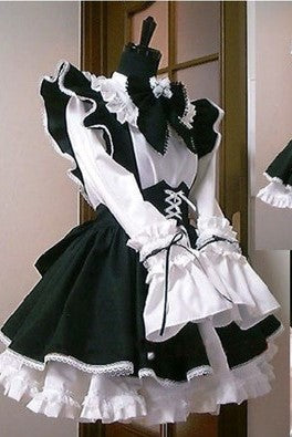 Classic maid outfit black and white maid outfit — detail