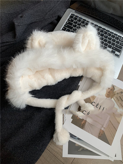 Cute Fox Ears Plush Hat For Women | Magic Stories