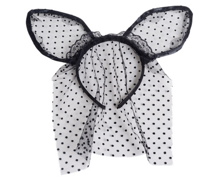 Small dot veil lace cat ears headband sex | Magic Stories