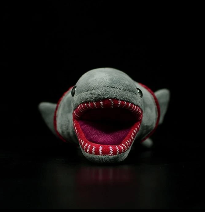 Frilled Shark Soft Stuffed Plush Toy — side view