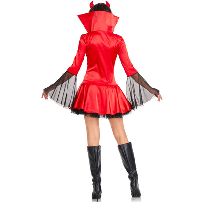 Masquerade Halloween Long Sleeve Demon Costume — back view