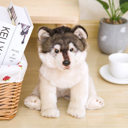 Simulation Wolf Plush Toy Gray Wolf Doll | Magic Stories