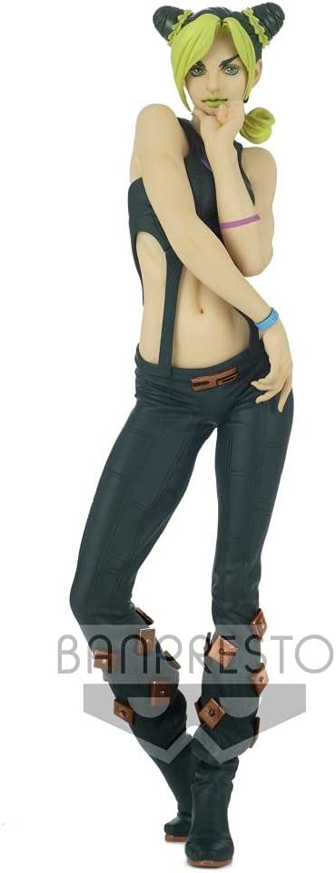JoJo's Bizarre Adventure Fan Duo — Narancia Ghirga Cosplay Costume + Jolyne Cujoh Grandista Figure — back view