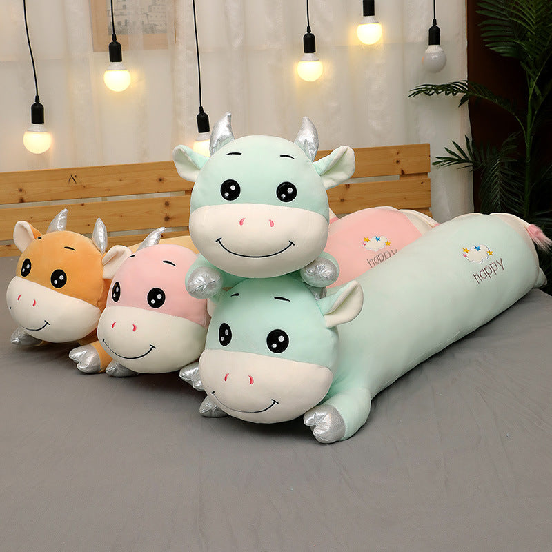 Clouds lying cow plush toy — back view