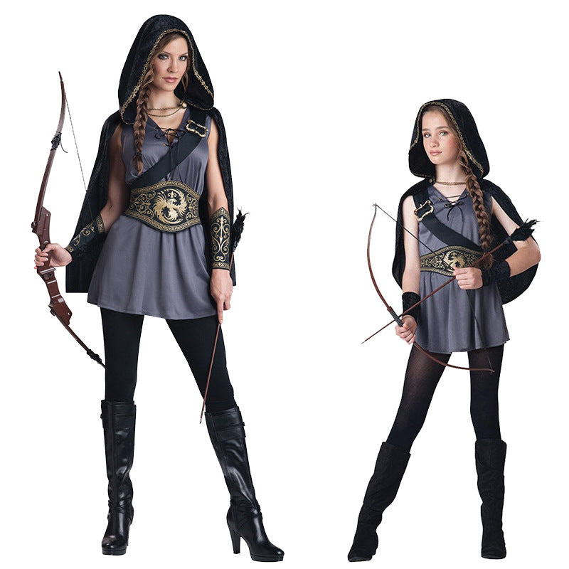 Halloween Cosplay Female Archer Costume Set — side view