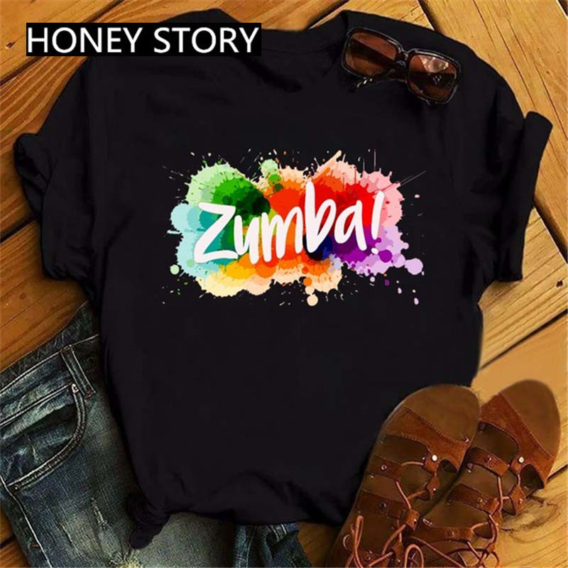 Dance Watercolor Printing Women's T-shirt | Magic Stories