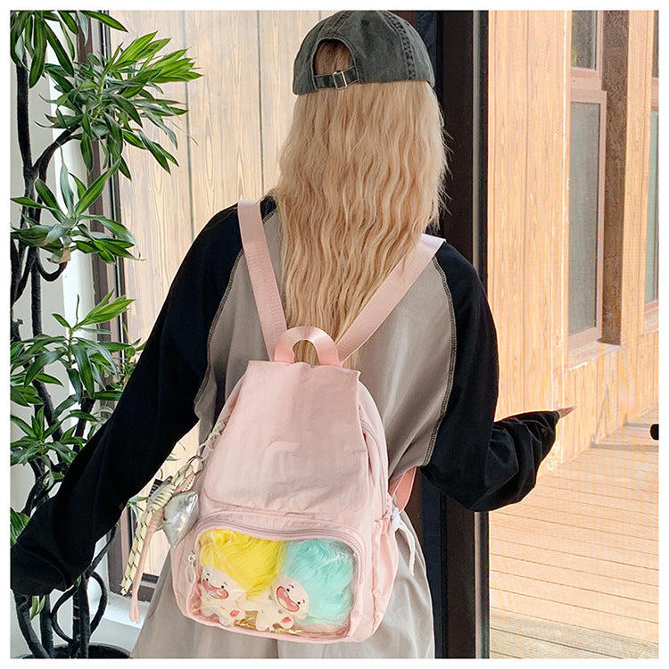 Lightweight And Cute Anime-style Backpack For Students — back view