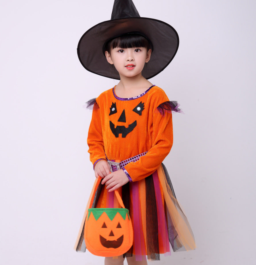Children's Halloween costume girls pumpkin | Magic Stories