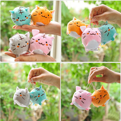 Little tiger cat plush pendant plush toy — side view