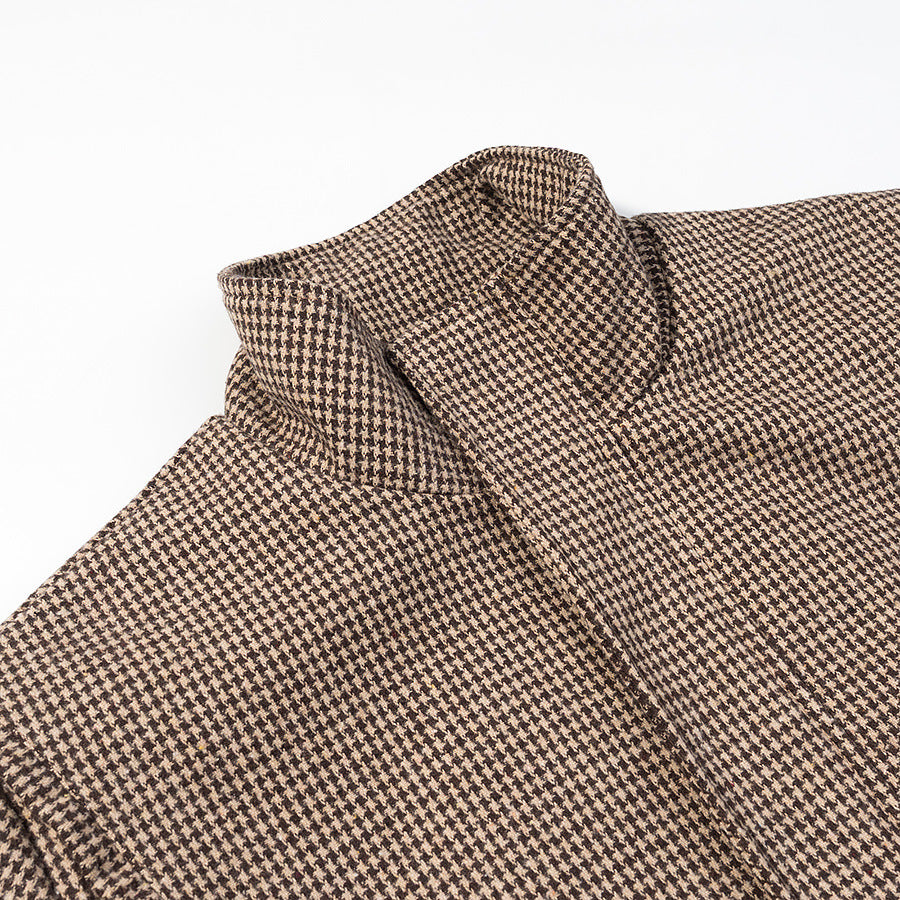 Casual Plaid Pilot Jacket Jacket For Women — back view