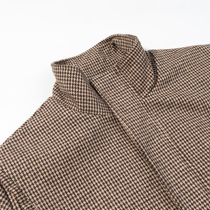 Casual Plaid Pilot Jacket Jacket For Women — back view