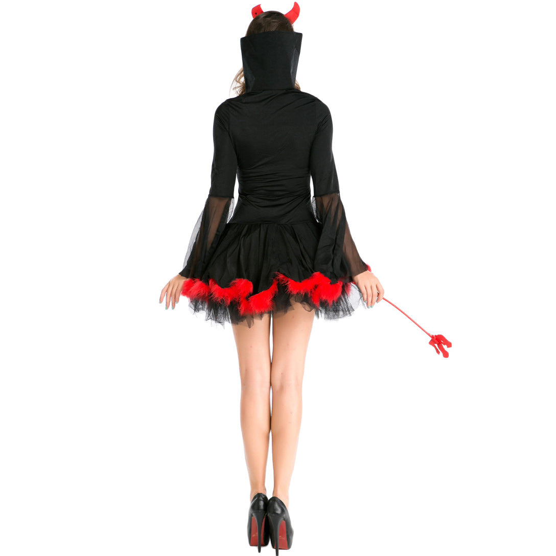 Masquerade Halloween Long Sleeve Demon Costume — side view