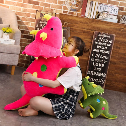 Cute simulation dinosaur plush toy — scale reference