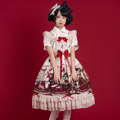 Lolita JSK Suspender Dress Japanese Lolita Dress Skirt Lo Lolita — detail