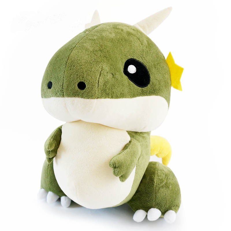 Dinosaur Plush 3-Pack — Green 130cm Plush, Green 60cm Doll & Tyrannosaurus Plush — back view