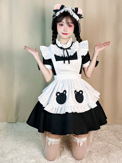 Cute Bear Maid Outfit COS Lolita Anime Performance Suit — detail