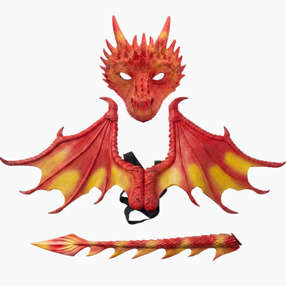 Halloween Mardigras Carnival Kid Child Costume Demon Cosplay Dragon Suit Cross Border — side view