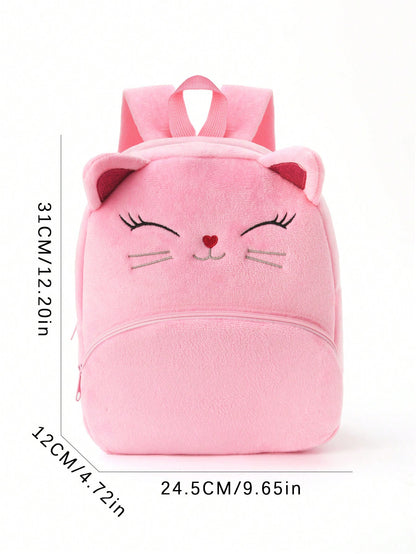 Cartoon Animal Plush Children's Backpack — back view