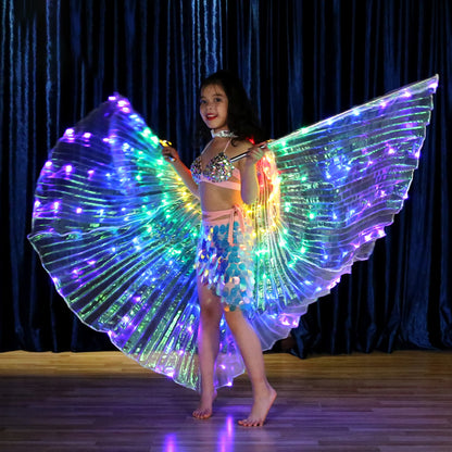 LED Butterfly Wings Halloween Stage Performance Props Women Dance Prop DJ LED Dance Wings Light Up Wing — scale reference