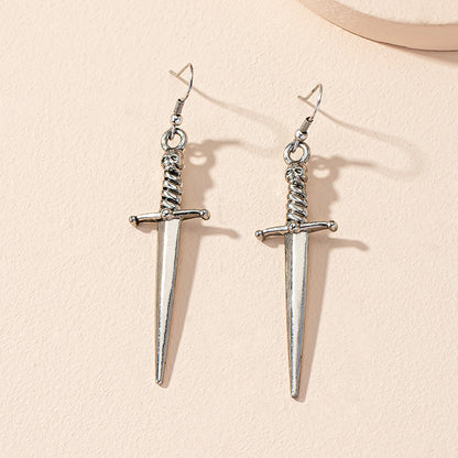 Exaggerated Gothic Long Sword Earrings | Magic Stories