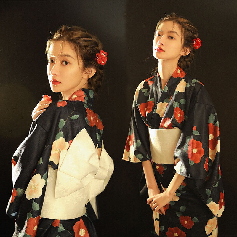 Japanese Modified Kimono Women's Formal Traditional Dress — back view