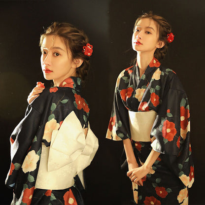 Japanese Modified Kimono Women's Formal Traditional Dress — back view