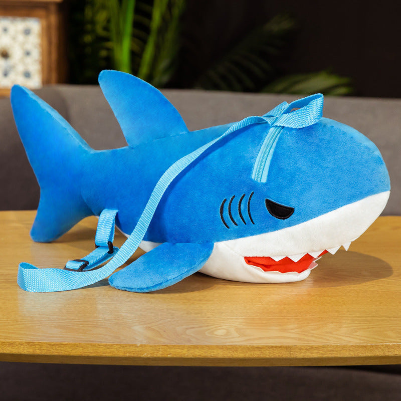 Plush Toy Oceanarium Shark Doll Children's Backpack — side view