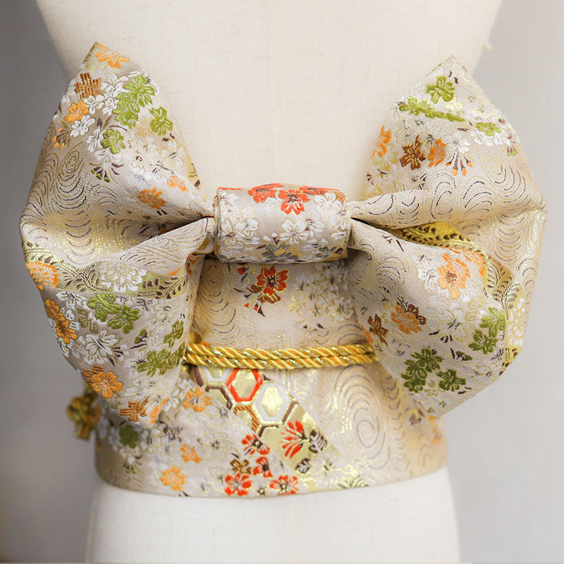 Sakura Girls Japanese Kimono Yukata Belt — back view
