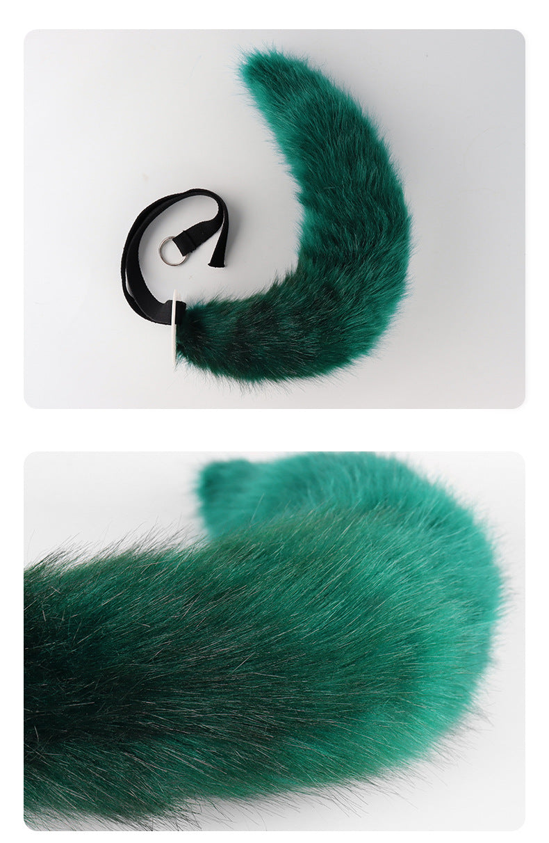 Simulation Plush Sumitinari Animal Ears Headband Comic Show Cosplay Fox Ear And Tail Accessories — back view